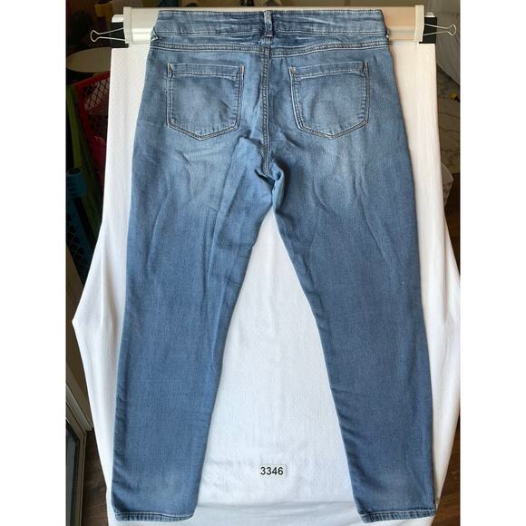 Rewash Women Waxed Denim Straight Leg Jeans 9/29, Blue, Soft Feel Like Knit - Picture 12 of 13